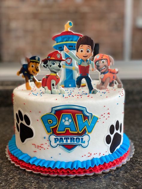 Tort Paw Patrol, Pastel Paw Patrol, Paw Patrol Torte, Paw Patrol Birthday Party Cake, Easy Crochet Socks, Ryder Paw Patrol, Paw Patrol Birthday Cake, Paw Patrol Birthday Party, Diy Bags Patterns