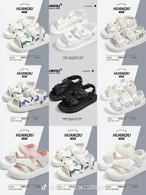 Sandals Aesthetic Outfit, Korean Footwear, Korean Sandals, Trendy Slippers, Casual Shoes Women Sneakers, Korean Shoes, Crocs Fashion, My Style Bags, Dr Shoes