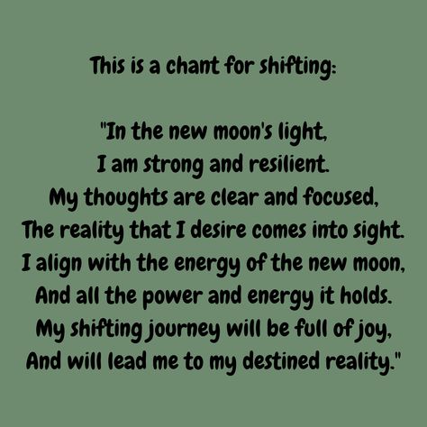 Spells For Shifting Realities, Spell For Clarity, Shifting Spell, Witchy Chants, Emotion Release, Crystal Cleansing Chant, Forced Self Reflection Spell, Beauty Spell Chant, Manifestation Chant