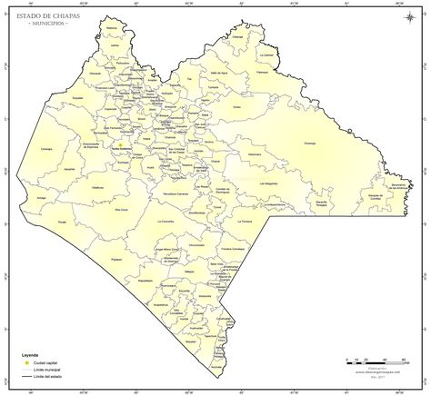 Mapa de division municipal de Chiapas | DESCARGAR MAPAS Division