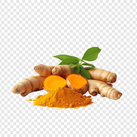 Turmeric isolated on transparent backgro... | Free Psd #Freepik #freepsd #colours #nature #india #white Raw Turmeric, National Symbols, Naturopathy, Turmeric Root, Free Psd, Graphic Resources, Transparent Background, Graphic Design, India