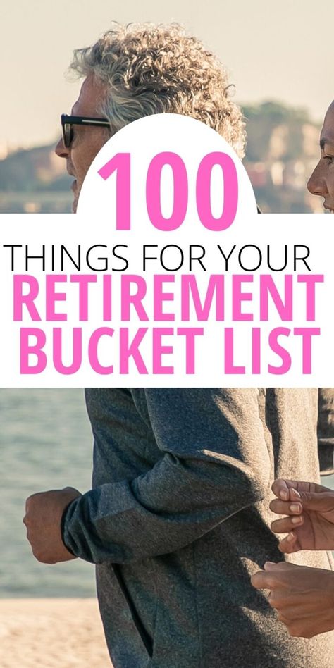 Here are 100 epic retirement bucket list ideas for things to do once you are retired. Includes funny retirement bucket list ideas and travel ideas. Senior Trips Idea, Retirement Hobby Ideas, Retirement Ideas Bucket Lists, Things To Do When Retired Ideas, Retirement Trip Ideas, Setting Goals After Retirement, Retirement Vacation Ideas, Things To Do In Retirement Ideas, What To Do In Retirement Ideas