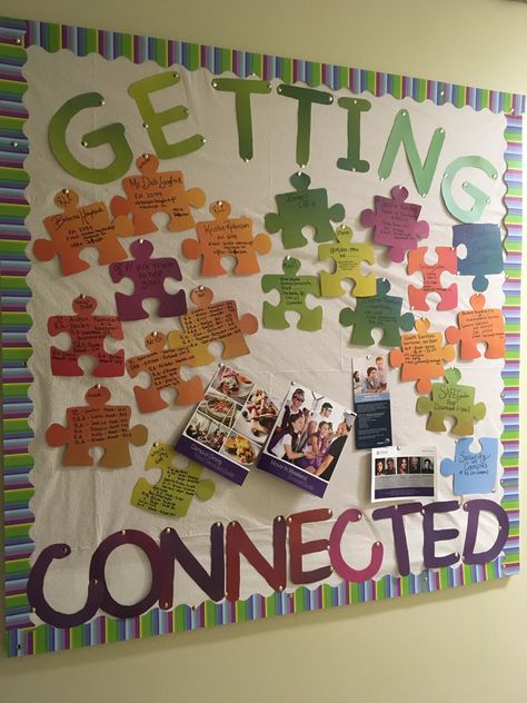 Key Club Bulletin Board Ideas, Community Notice Board Ideas, Get Connected Bulletin Board, Cooperation Bulletin Board, Ra Bulletin Boards Community, Community Resources Bulletin Board, School Information Board Ideas, Community Board Ideas Offices, Main Office Bulletin Board Ideas