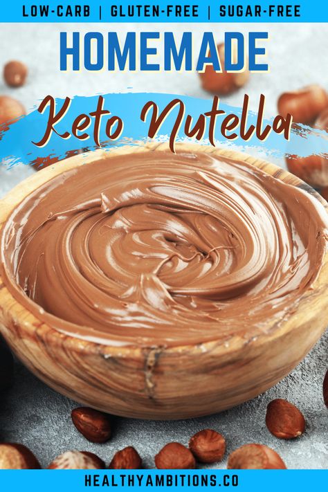 Keto Nutella Recipes, Nutella Keto Recipes, Sugar Free Nutella Recipe, Keto Nutella, Sugar Free Nutella, Homemade Nutella Recipes, Ketosis Diet Recipes, Cheap Desserts, Keto Oatmeal