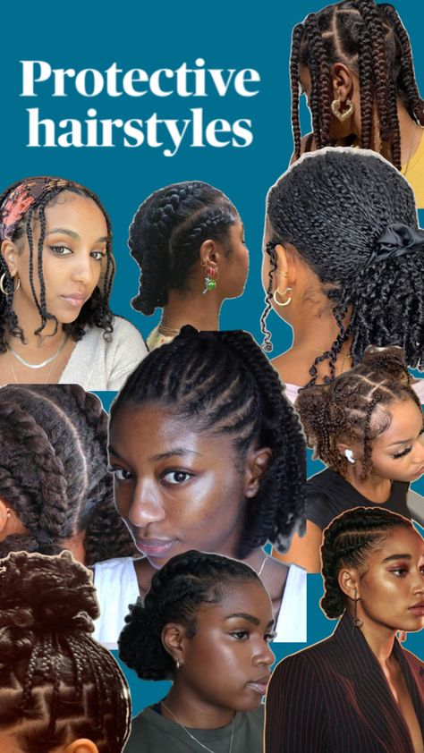 Natural hair protective styles, mini twists, mini braids, cornrows, no extensions Cornrows No Extensions, Style Mini Twists, Boho Braids Natural Hair, Natural Hair Scarf, Bun Natural Hair, Twists Cornrows, Natural Hair Bun, Natural Hair Protective Styles, Hair Protective Styles