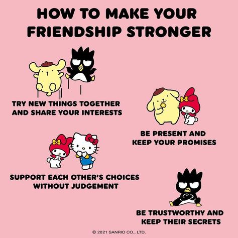 Friendship Tips, Trying New Things, Hello Kitty Friends, You Promised, Tip Of The Day, New Things, Need You, The Day, Hello Kitty