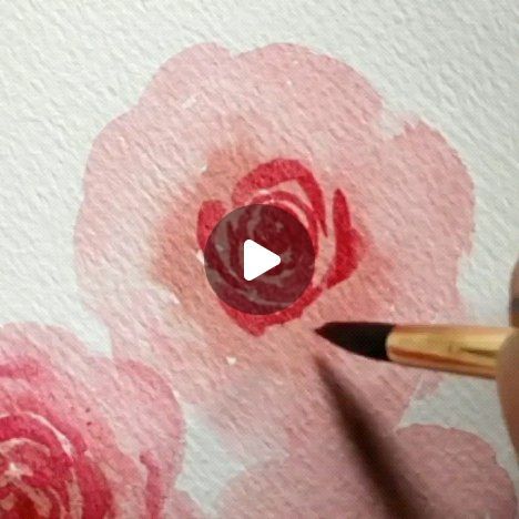 Educator, Author, Artist on Instagram: "Roses are Red!
These Roses are painted with a round brush.
Have fun trying it.
#watercolourflorals
#watercoloursroses #watercolourssg" How To Watercolor Roses Video Tutorials, How To Paint Watercolor Roses, Watercolor Roses Tutorial, How To Paint A Rose, Watercolor Rose Tutorial, Flower Drawing Watercolor, How To Paint Roses, Red Rose Watercolor, Roses Watercolor Painting