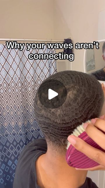 360Wave-Development on Instagram: "HOW TO MAKE YOUR WAVES CONNECT🌀👊🏾  On a serious note to make your waves connect faster you will need to use that comb🪮. And using a mirror will help especially if you’re not used to brushing yet    Get your waves right with our exclusive Wave brush and Durag line ⚜️🔥 Link is in bio and also available in our meta shop✅  Dm us wearing and using our products to be posted on the page 💪🏾📸  #360waves #wavesonswim #wavecheck #waveshair #taperfade #waves" 360 Waves Haircut, How To Put Waves In Your Hair, How To Wear A Durag, 4c Waves Men, How To Get Waves In Hair, How To Get Waves In Hair For Men, 360 Waves Men, How To Start 360 Waves, Wave Hair Care Routine