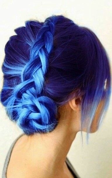 ~ BRAIDED HAIR IDEAS~ ~ HAIR STYLING IDEAS ~ ~ COLORFUL STRANDS ~ & MORE.... Blue And Purple Hair, Curly Color, Pretty Hair Color, Pinterest Hair, Hair Color Blue, Hair Dye Colors, Mermaid Hair, Rainbow Hair, Cool Hair Color