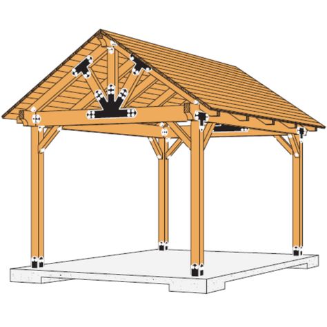 DIY Pavillion Kit_building plan image Diy Pavillion, Gazebo Plans Diy, Wooden Gazebo Plans, Outdoor Patio Rooms, Shed House Ideas, Diy Gazebo, Built In Wine Rack, Gazebo Plans, Plan Image