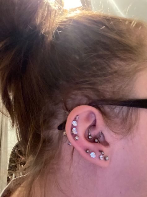 4th Lobe Piercing, Lobe Piercing, Piercings, Diamond Earrings