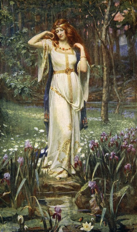 Norse Mythology Goddesses, Norse Goddess Of Love, Freya Goddess, Symbole Viking, Norse Goddess, John Everett Millais, Image Nature, Pre Raphaelite, The Necklace