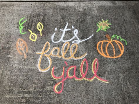 Fall Sidewalk Chalk Art, Fall Sidewalk Chalk, Fall Chalk Art, Fall Sides, Chalk Ideas, Side Walk, Sidewalk Chalk Art, Sidewalk Art, Chalk Drawings