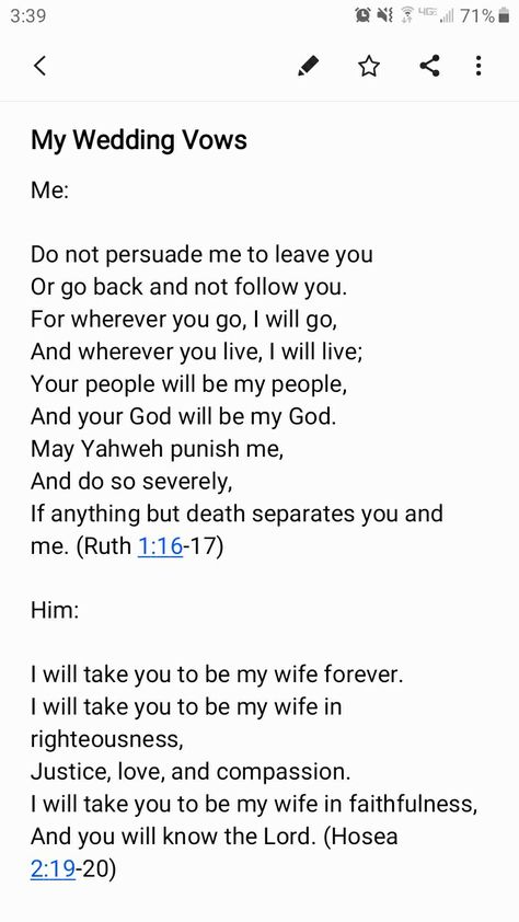 Bible Verse Ruth 1:16, Ruth 1:16-17 Wedding Vows, Biblical Wedding Vows To Husband, Hosea 2:19-20, Ruth Verses, Ruth 1:16-17, Christian Vows To Husband, Biblical Wedding Vows, Godly Wedding Ideas