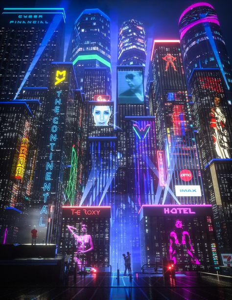 Kota Masa Depan, Ville Cyberpunk, Neon City, Neon Noir, Sci Fi City, New Retro Wave, Night On The Town, Cyberpunk Aesthetic, Cyberpunk City