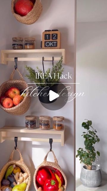 798 likes, 0 comments - ikeahacksandinspo on April 25, 2024: "Wonder where to put things in your kitchen cabinets and drawers? Here is a helpful IKEA Hack to make the most of your storage! 💡🌟 ...". Ikea Kitchen Shelving Ideas, Ikea Wall Storage Kitchen, Ikea Hanging Basket Storage, Bekvam Spice Rack Hack, Ikea Hacks Kitchen, Ikea Kitchen Wall Organizer, Ikea Kitchen Hacks, Tiny Kitchen Hacks, Ikea Kitchen Hack