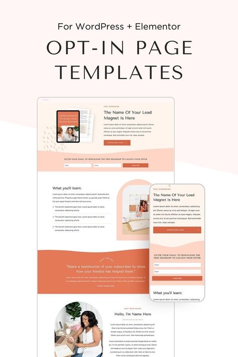 Sales Funnel Design, Sales Funnel Template, Sales Kit, Landing Page Examples, Pinterest Design, Blogging Inspiration, Free Workbook, Pinterest Templates, Sales Funnel