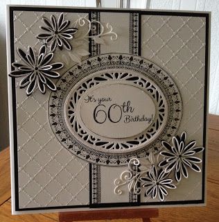 60th Birthday Cards For Ladies, Pinterest Birthday Cards, Ideas Birthday Card, 60th Birthday Card, Sue Wilson Cards, Birthday Card Ideas, Special Birthday Cards, Cool Birthday Cards, 60th Birthday Invitations