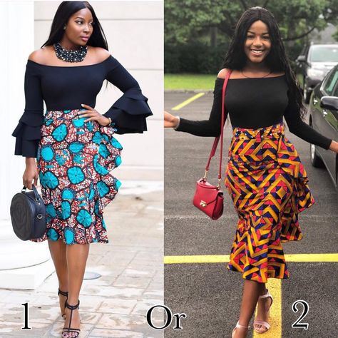 Ankara Skirt Ideas, African Skirt Outfit High Waist, Short Skirt And Top Ankara Styles, Ankara Short Skirt And Top, Ankara Skirt Styles High Waist, Ankara Skirts Designs, Ankara Skirt Styles Classy, Ministry Outfits, Ankara Styles For Teenage Girl