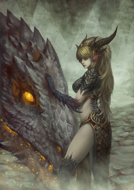 ArtStation - Dragon princess, XIAOCHEN LI Dragon Half, Dragon Medieval, Dragon Princess, Female Dragon, Fairy Dragon, Dragon Girl, Dragon Rider, Dragon Pictures, Dragon Artwork