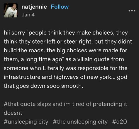 Dimension 20 Unsleeping City, Dimension 20 Quotes, Dimension 20 Never After, Raw Dnd Quotes, Raw Quotes, Raw Lines, Unsleeping City, Fantasy High, Writing Inspiration Prompts