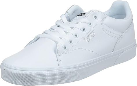 Click Amazon link for more info! White Shoes Men, Authentic Vans, Skateboarder, Action Sports, Trainer Sneakers, Mens Vans, Fashion Sneakers, Skate Shoes, White Shoes