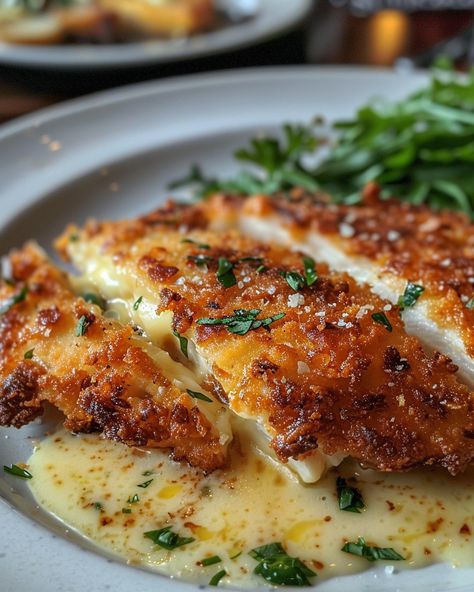 Fancy Comfort Food, Chicken Parm Aesthetic, Anniversary Dinner Ideas, Longhorn Steakhouse, Dried Basil, Parmesan Crusted Chicken, Parmesan Chicken, Parmesan Crusted, Crusted Chicken