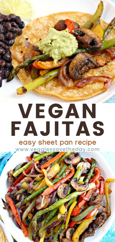 Vegan Fajitas, Veggie Fajitas, Sautéed Veggies, Fajita Vegetables, Homemade Fajita Seasoning, Salsa Guacamole, Vegan Mexican Recipes, Fajita Recipe, Vegan Keto