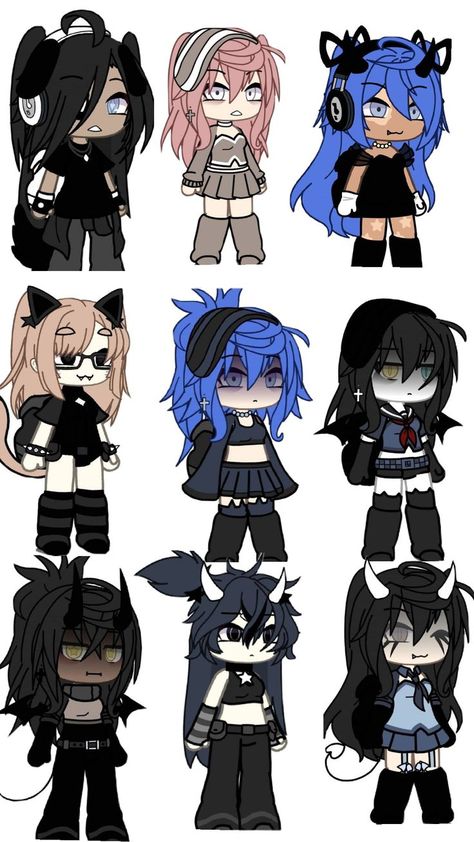 Grunge Gacha Life Outfits, Old Gacha Life Oc 2018, Gacha Pj Outfits, Gacha Life Girl Outfit Ideas, Gacha Life Outfits Female, Gacha Life Family Oc Ideas, Free Gacha Oc Girl, Outfit Gacha Club Girl, Free Gacha Outfits