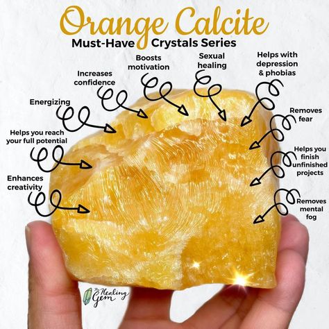 The Healing Gem | Crystal Shop (@thehealinggem) added a photo to their Instagram account: “It’s the weekend Crystal Fam! Orange Calcite became my favorite Crystal during the pandemic? Have…” Spiritual Crystals, Orange Calcite, Crystal Healing Stones, Crystal Meanings, Rocks And Gems, Energy Crystals, Spiritual Healing, Crystal Shop, Crystal Collection