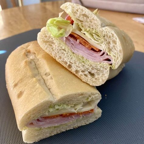 The Perfect Sub Sandwich Turkey Sub Sandwich Ideas, Sub Sandwich Ideas, Turkey Soup From Carcass, Recipe For Roast, Sub Sandwich, Chewy Bread, Green Beans With Bacon, Salads Dressing, Perfect Turkey