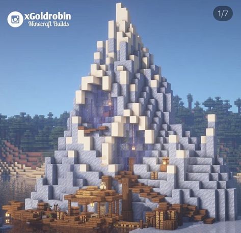 xgoldrobin on instagram Minecraft Ice Biome, Minecraft Building Guide, Minecraft House Plans, Bangunan Minecraft, Easy Minecraft Houses, Minecraft Castle, Minecraft Medieval, Cool Minecraft Houses, Cute Minecraft Houses