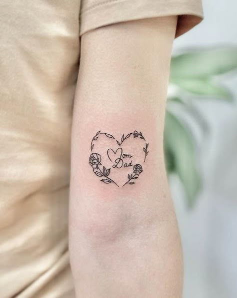 Tattoos To Surprise Mom, Mama Tattoos For Daughter, Tattoos That Say Mom, Men Family Tattoo, Mum Tribute Tattoo, Tattoo For My Parents, Tattoos For Parents That Have Passed, Mom Of 6 Tattoo Ideas, Tattoo Ideas For Mom And Dad