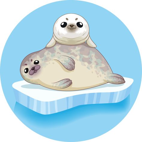 #motherday #furseal #newborn #babyseal #cub #illustration #cartoon #cuteseal #seal #characterdesign #cutecharacter #mammal #art #poster Seal Character, Character Design Vector, Seal Illustration, Cartoon Seal, Seal Cartoon, Cute Seals, Baby Seal, Family Cartoon, Illustration Cartoon