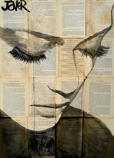 birds Journal D'art, Loui Jover, Newspaper Art, Charcoal Drawings, Hur Man Målar, 수채화 그림, Bird Drawings, Book Page, Urban Art