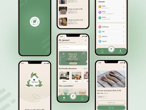 Eco Friendly Product App by 16pixel on Dribbble Eco App Design, E-commerce App, Empty State, Cute App, Friendly Ghost, Application Design, What Can I Do, Design Jobs, Job Opening