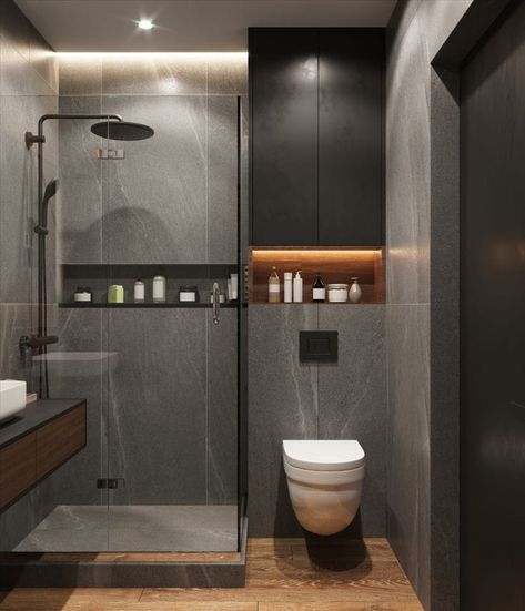 Latest bathroom design ❣️❣️❣️ - Home interior by Navin Washroom Design Ideas, Office Bathroom Design, Small Dark Bathroom, Modern Washroom Design, Small Space Bathroom Design, Latest Bathroom Designs, New Bathroom Designs, Bathroom Interior Design Modern, Small Bathroom Layout