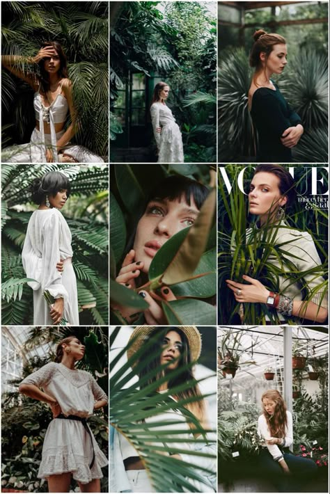 Lightroom Presets Green, Dark Moody Aesthetic, Botanical Garden Photo Shoot, Lightroom Presets Dng, Bali Instagram, Editing Filters, Portret Feminin, Jungle Beach, Era Victoria