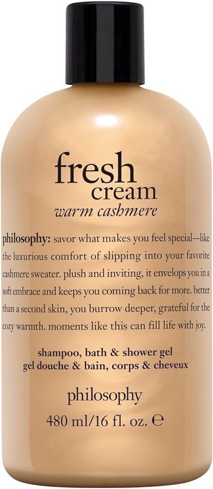 PHILOSOPHY 3-in-1 shampoo, shower gel & bubble bath, fresh cream warm cashmere 480ml : Amazon.ca: Beauty & Personal Care Fresh Cream Warm Cashmere, Philosophy Shower Gel, Philosophy Fresh Cream, Vanilla Girl, Fresh Cream, Body Cleanser, Soften Skin, Bubble Bath, Body Skin Care