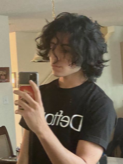 Masculine Haircut Long, Highschool Hairstyles, Boys Hairstyles, Poofy Hair, Black Hair Boy, Shaggy Long Hair, Inspo Makeup, Midwest Emo, Boys Long Hairstyles