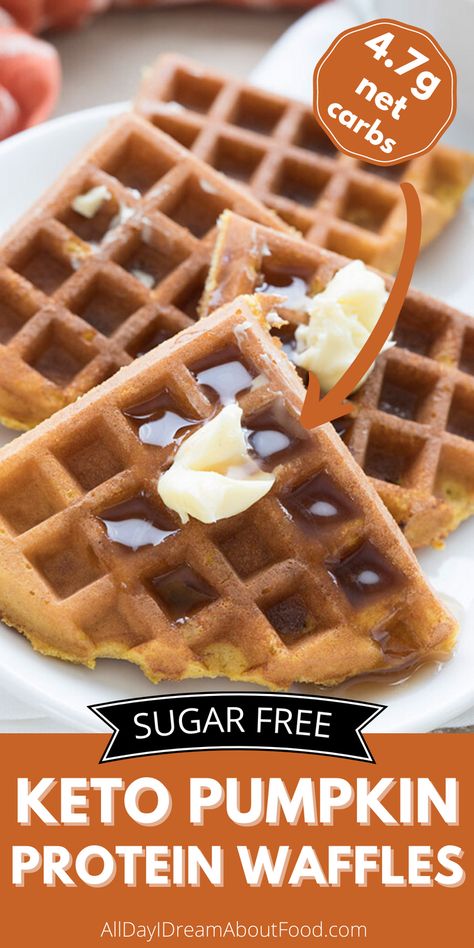 Keto Pumpkin Waffles Almond Flour, Keto Pumpkin Waffles Easy, Low Carb Pumpkin Waffles, Pumpkin Chaffle Recipe Keto, Keto Protein Waffles, Low Carb Protein Waffles, Protein Powder Waffles Low Carb, Keto Chaffles Low Carb Breakfast, Protein Pumpkin Waffles