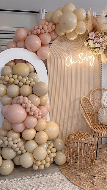 Nude Balloons Decoration, Nude Birthday Decorations, Nude Balloon Arch, Surprise Party Decor, Small Setup, Hippie Baby Shower, Pink Party Theme, Deco Ballon, Happy Birthday Decor