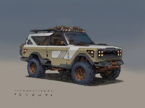 Sci Fi Vehicle Design, Futuristic Truck Concept Art, Vehicle Design Concept Art, Cyberpunk Truck, Dieselpunk Car, Dieselpunk Vehicles, Concept Vehicles Sci Fi, Vehicle Reference, Overland Truck