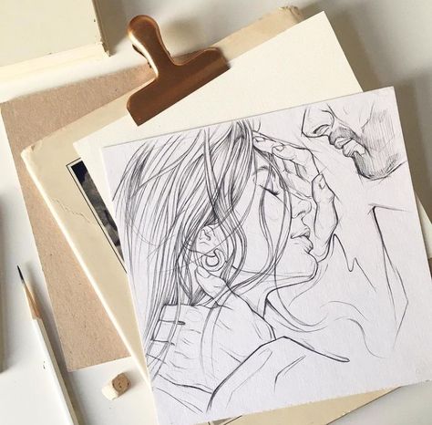 Romance Art Sketchbook, Sketch Ideas Love, Pencil Art Love, Pencil Drawing Images, Art Sketches Doodles, Pen Art Drawings, Cool Pencil Drawings, Art Painting Gallery, Small Canvas Art