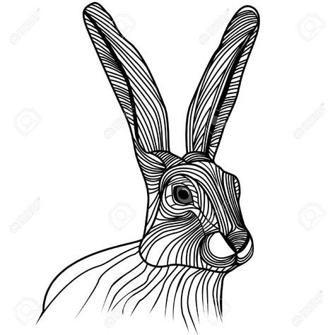 Hare Sketch, Hare Drawing, White Rabbit Tattoo, White Hare, Hare Illustration, Rabbit Silhouette, Shirt Sketch, Rabbit Drawing, Rabbit Tattoos