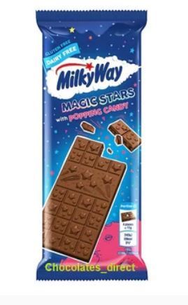 MilkyWay - Magic Stars Chocolate Bar with Popping Candy 85 g Milky Way Chocolate, Magic Stars, Popping Candy, Purple Flowers Wallpaper, Star Candy, Flowers Wallpaper, Favorite Food, Chocolate Candy, Gluten Free Dairy Free