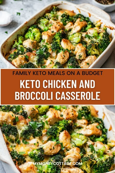 🍗🥦 Keto Chicken and Broccoli Casserole 🥦🍗  Enjoy a delicious and budget-friendly keto meal with this Keto Chicken and Broccoli Casserole! Combining tender chicken, fresh broccoli, and a creamy, cheesy sauce, this casserole is both nutritious and satisfying. 🧀🍽️  Perfect for family dinners, this easy-to-make casserole is low in carbs but high in flavor. Serve it with a side salad for a complete and wholesome meal that everyone will love! 🥗🌿✨  📌 Save this recipe for a tasty, keto-friendly dinner that’s easy on the wallet! #KetoRecipes #ChickenCasserole #FamilyMeals #BudgetFriendly #HealthyEating #LowCarb #EasyDinners #FamilyKetoMealsOnABudget Keto Chicken And Broccoli Casserole, Family Keto Meals, Keto Meals On A Budget, Keto Chicken And Broccoli, Chicken Zucchini Recipes, Broccoli Casseroles, Broccoli Recipes Healthy, Low Carb Tips, Low Carb Dinner Chicken