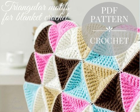 Triangle Crochet Pattern, Crochet Projects Ideas, Triangle Crochet, Cardigan Pattern Free, Afghan Crochet Pattern, Crochet Square Blanket, Awesome Crochet, Crochet Pattern Instructions, Crochet Cardigan Pattern Free