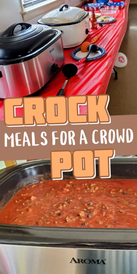 Crockpot Potluck Dishes For A Crowd, Easy Meals For Large Groups Cheap, Meals To Feed A Large Crowd, Crock Pot Meals For Party, Large Group Food Ideas Feeding A Crowd, Crock Pot Meals For Parties, Easy Meals For Potluck, Pot Luck For A Crowd, Crockpot Pitch In Ideas