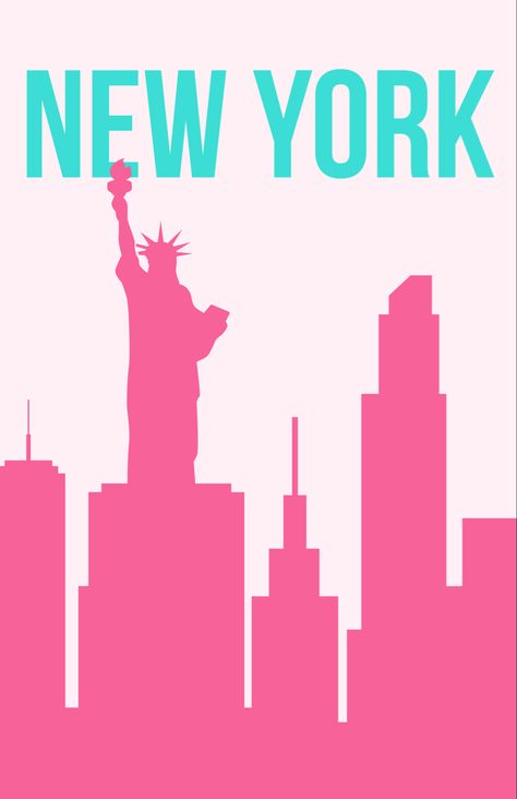 New York Design Graphic, New York Art Drawing, New York Painting Easy, New York Preppy, New York Bedroom Ideas, New York Graphic Design, New York Posters, Nex York, Preppy Photos